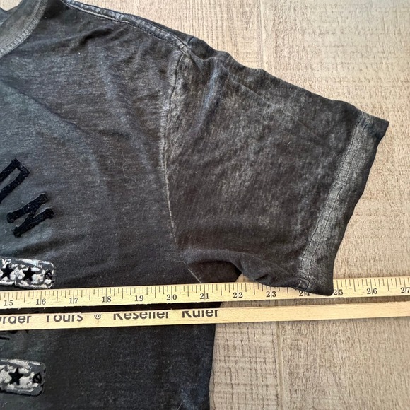 Affliction American Customs Motor Club Skull Graphic T-Shirt Gray Mens XL - Picture 4 of 7